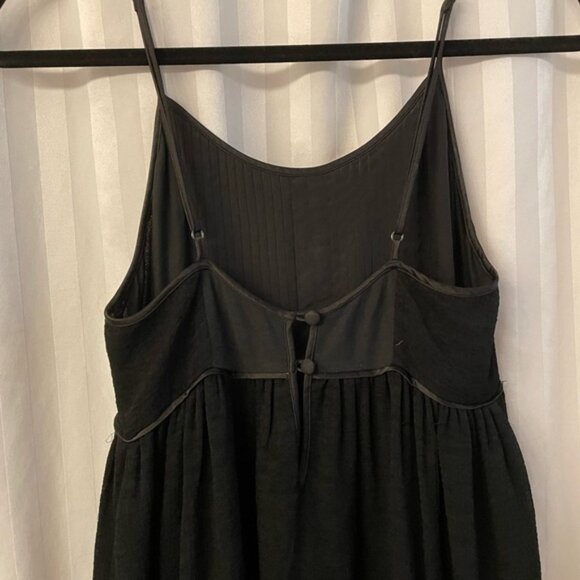 PROENZA SCHOULER Satin Pleated Crepe Button Detail Maxi Dress Gown 2 Black - Picture 3 of 8